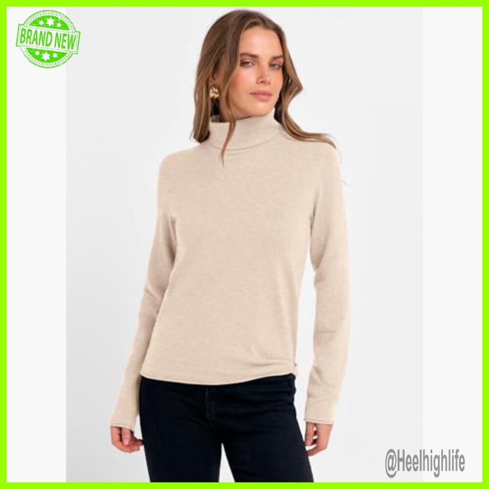 Lightweight Turtleneck Pullover Sweater, Regular … - image 3